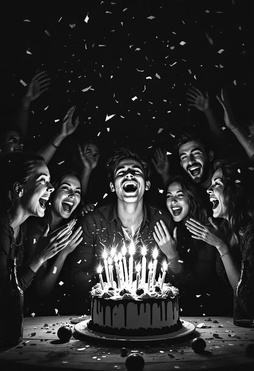 Livre film noir anniversaire : illustration personnalisée en style film noir