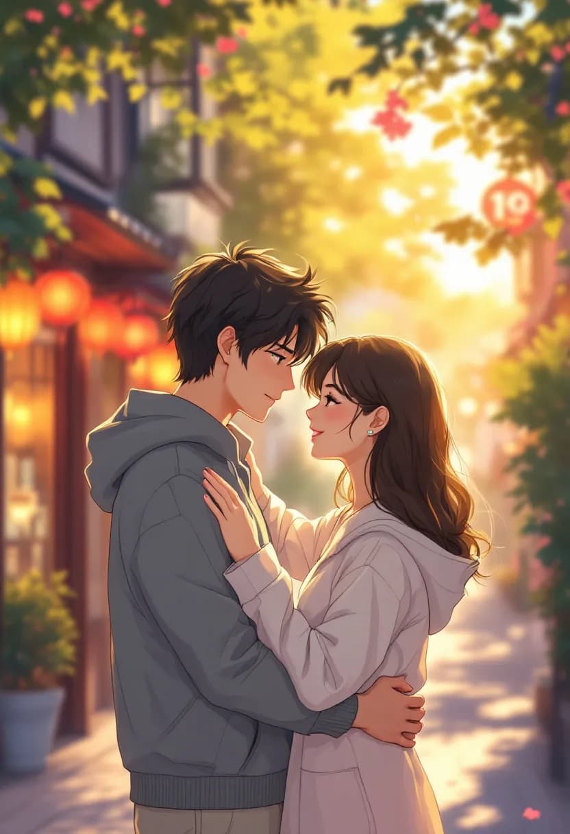 Livre manga couple : illustration personnalisée en style manga