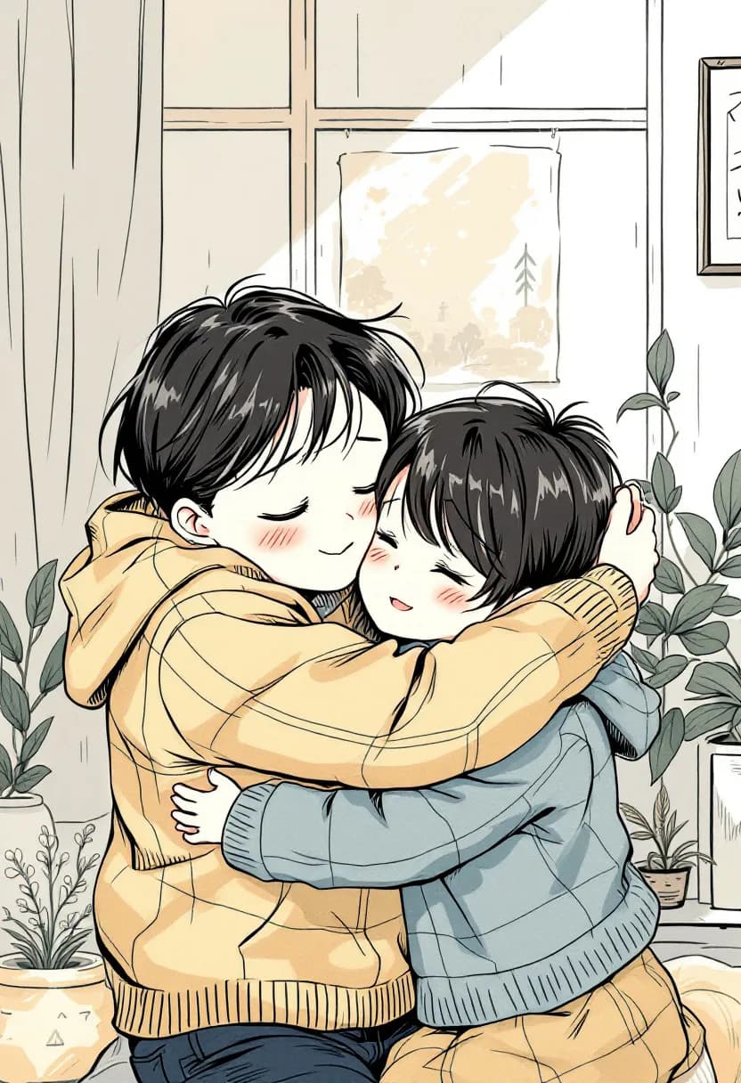 Livre manga fête des mères : illustration personnalisée en style manga