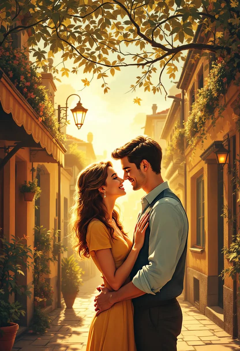 Livre vintage couple : illustration personnalisée en style vintage