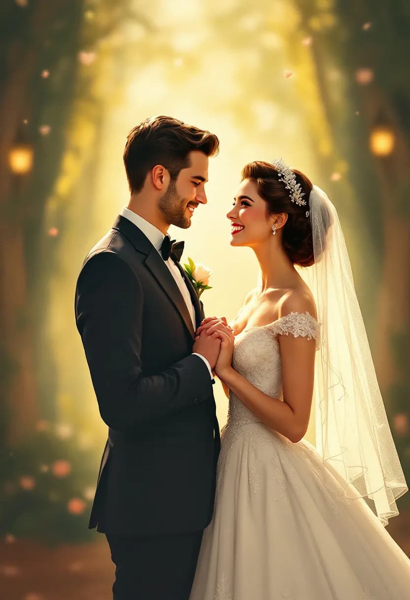Livre vintage mariage : illustration personnalisée en style vintage