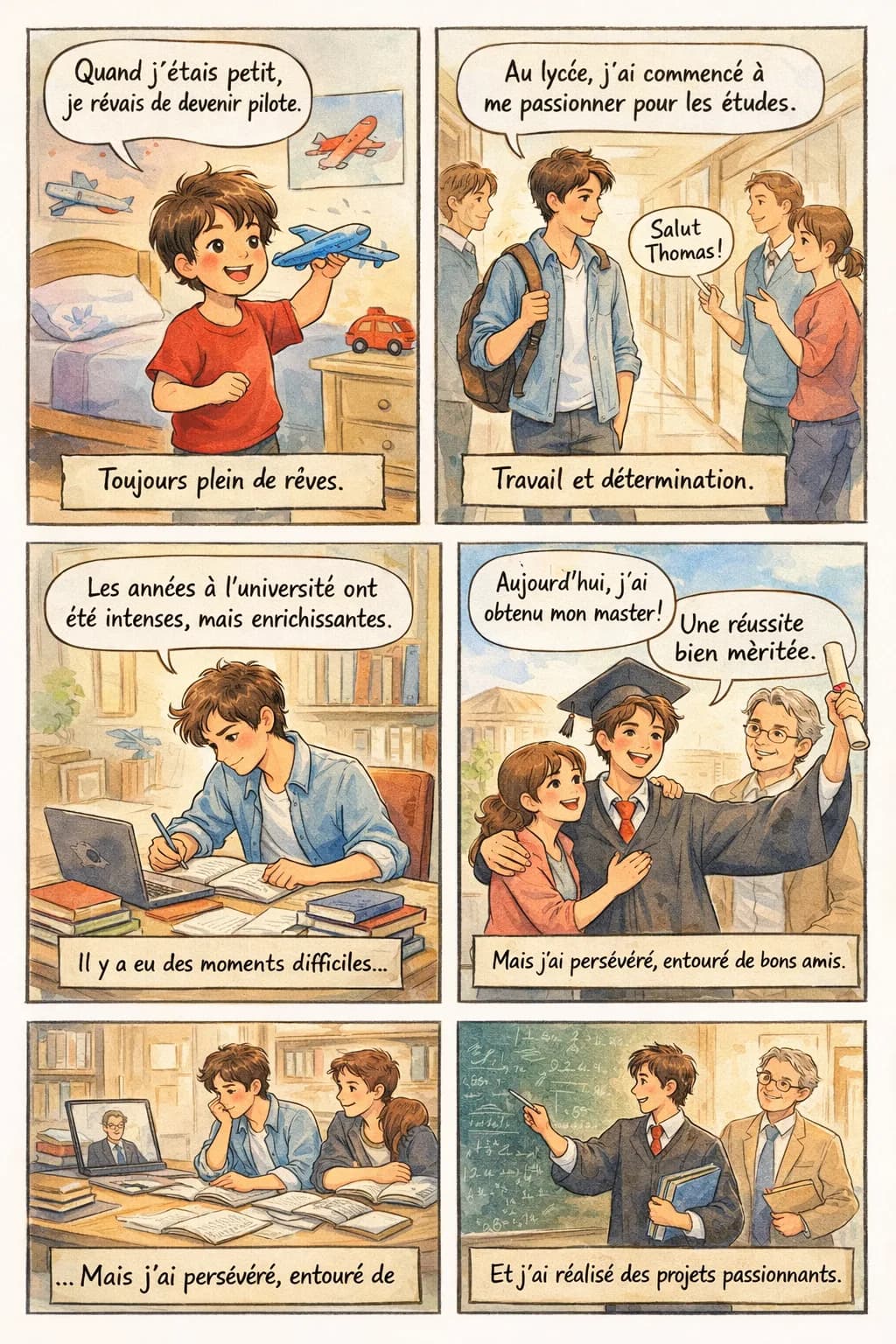 Livre illustré aquarelle personnalisé : pages d'une histoire peinte en aquarelle aux tons pastel doux